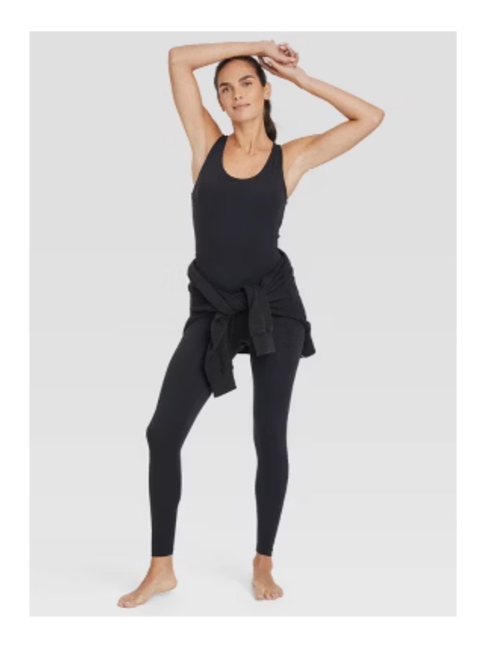 Joylab Cross Back Active Bodysuit (Black - Small)